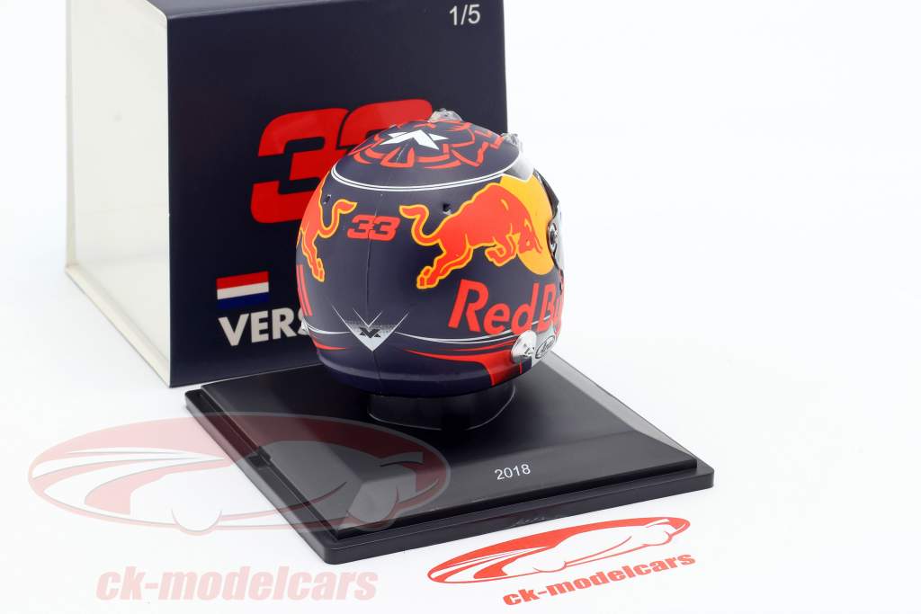 Max Verstappen #33 Aston Martin Red Bull Racing formula 1 2018 helmet 1:5 Spark