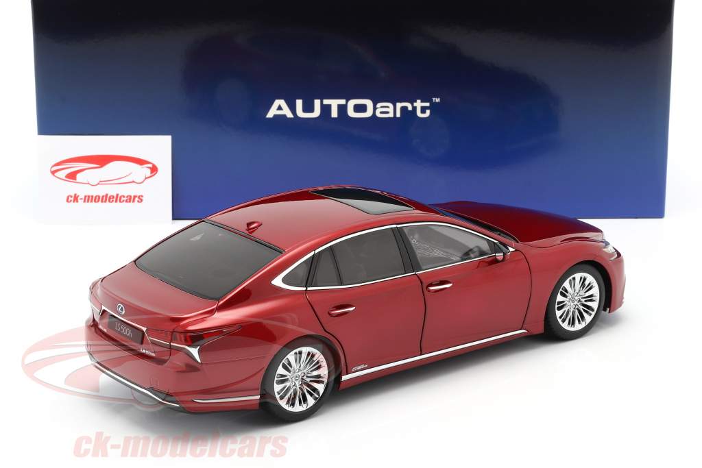 Lexus LS 500h Byggeår 2018 rød metallisk 1:18 AUTOart