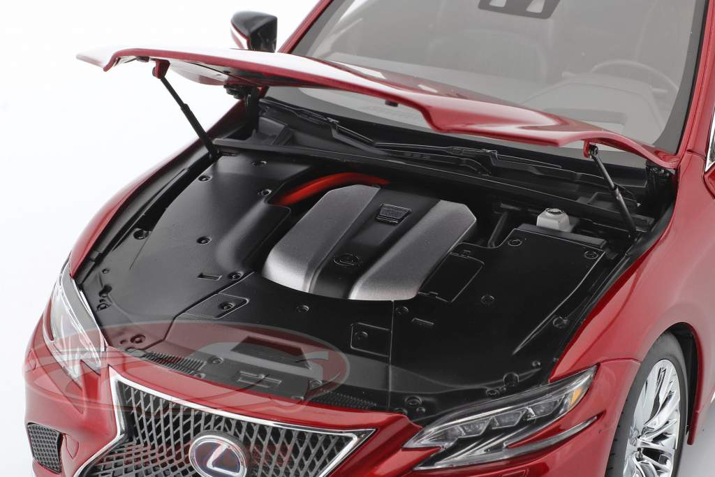 Lexus LS 500h 建设年份 2018 红 金属的 1:18 AUTOart