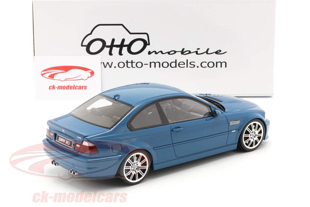 BMW M3 (E46) Byggeår 2000 laguna seca blå 1:18 OttOmobile