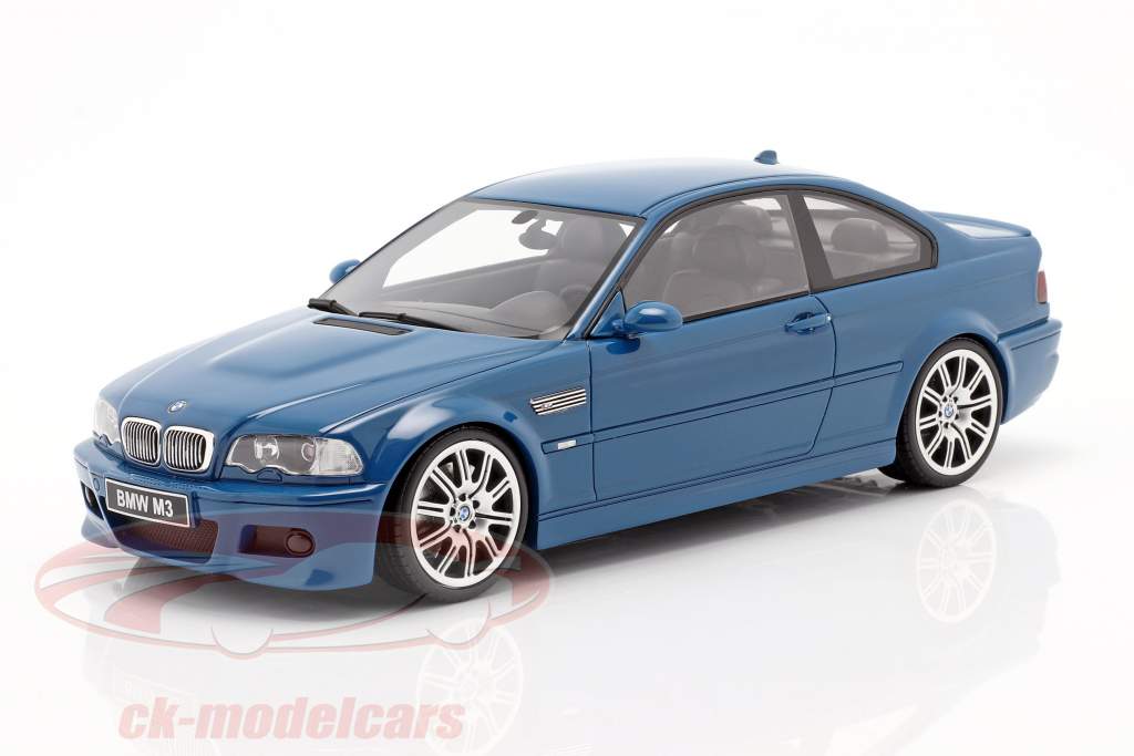 BMW M3 (E46) Année de construction 2000 laguna seca bleu 1:18 OttOmobile