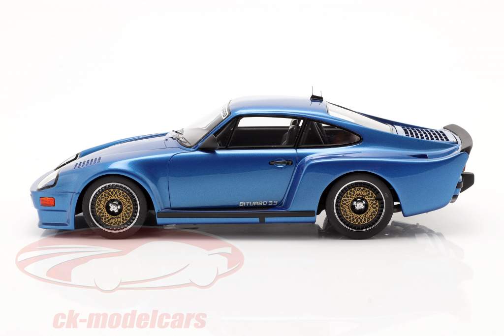 Porsche 911 (930) Biturbo 3.3 Almeras Ano de construção 1993 azul 1:18 KESS