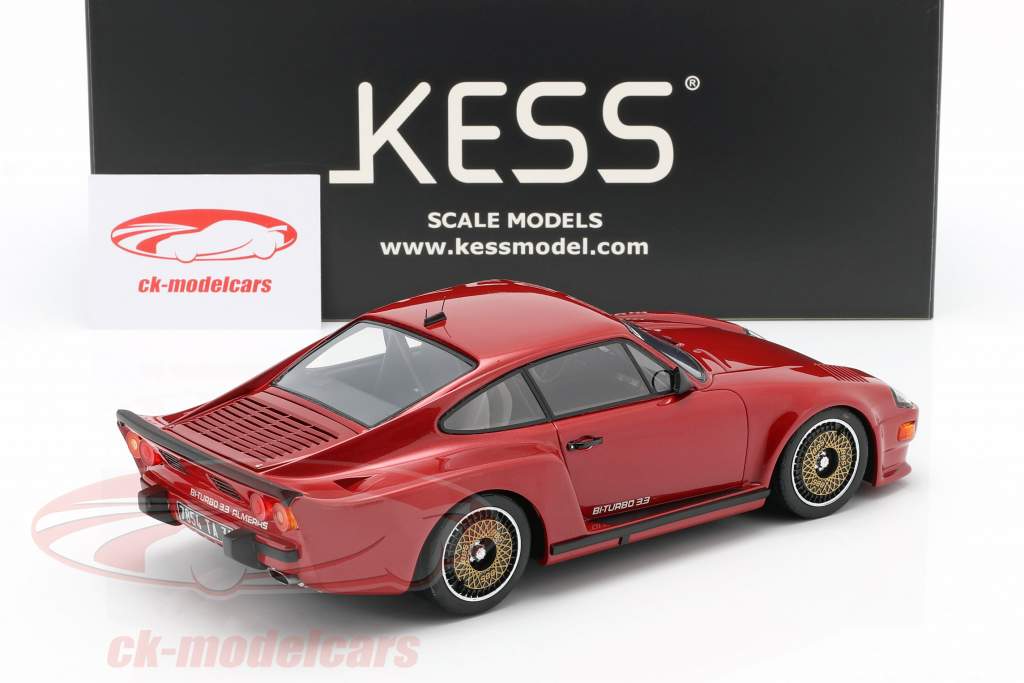 Porsche 911 (930) Biturbo 3.3 Almeras Année de construction 1993 rouge 1:18 KESS