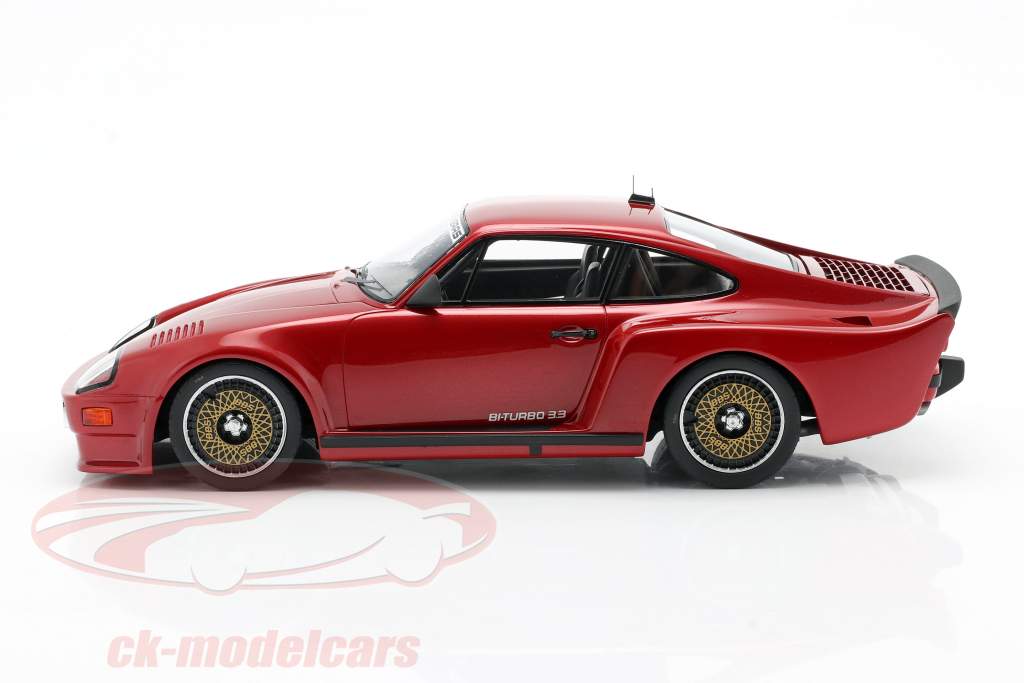 Porsche 911 (930) Biturbo 3.3 Almeras Año de construcción 1993 rojo 1:18 KESS