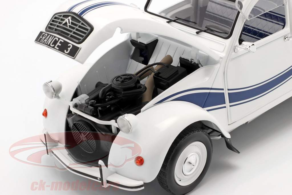 Citroen 2CV France 3 Año de construcción 1983 Blanco / azul 1:12 Z-Models