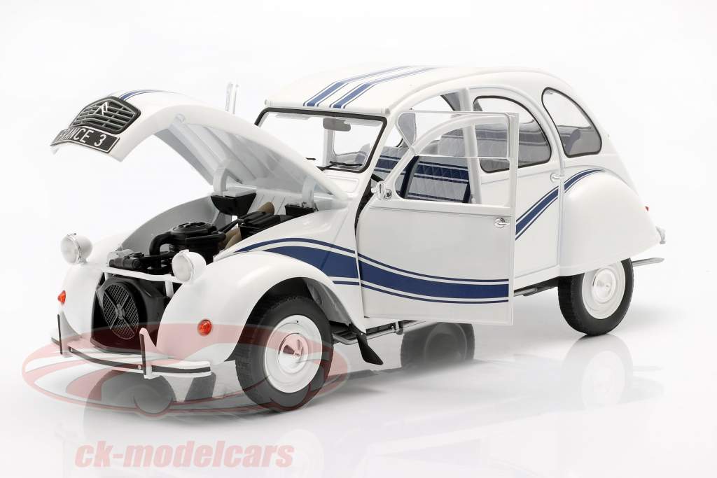 Citroen 2CV France 3 Baujahr 1983 weiß / blau 1:12 Z-Models