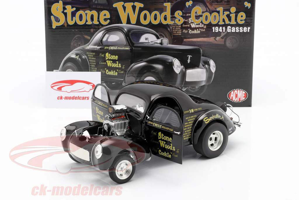 Willys Gasser Stone, Woods & Cook Bouwjaar 1941 zwart 1:18 GMP