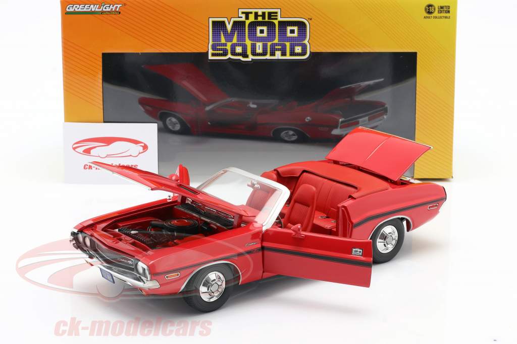 Dodge Challenger R/T 1970 TV-Serie The Mod Squad (1968-1973) rot 1:18 Greenlight