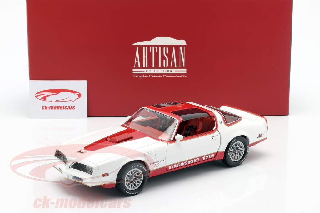 Pontiac Firebird Macho Trans Am 建設年 1978 白い / 赤 1:18 Greenlight