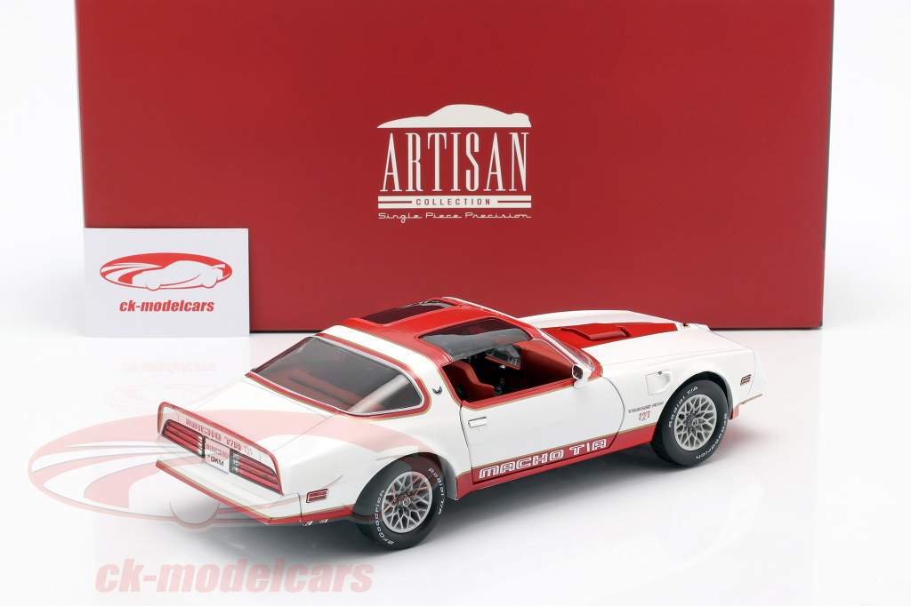 Pontiac Firebird Macho Trans Am 建設年 1978 白い / 赤 1:18 Greenlight