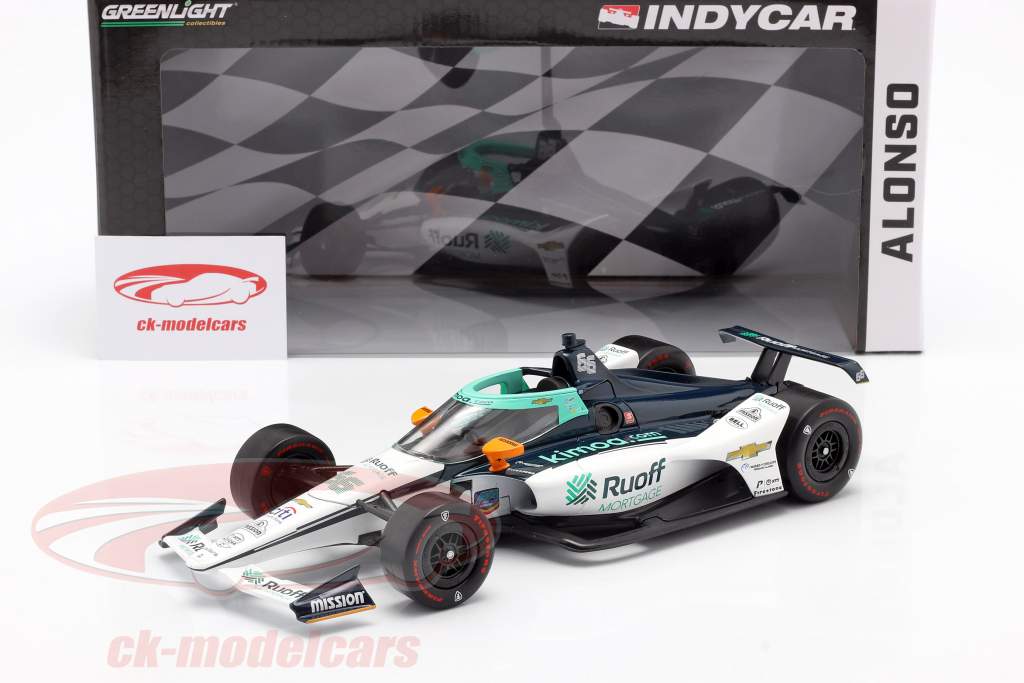F. Alonso Chevrolet #66 Indycar Series 2020 Arrow McLaren SP 1:18 Greenlight