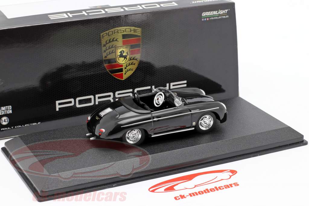 Porsche 356 Speedster Super Open Top Anno di costruzione 1958 nero 1:43 Greenlight