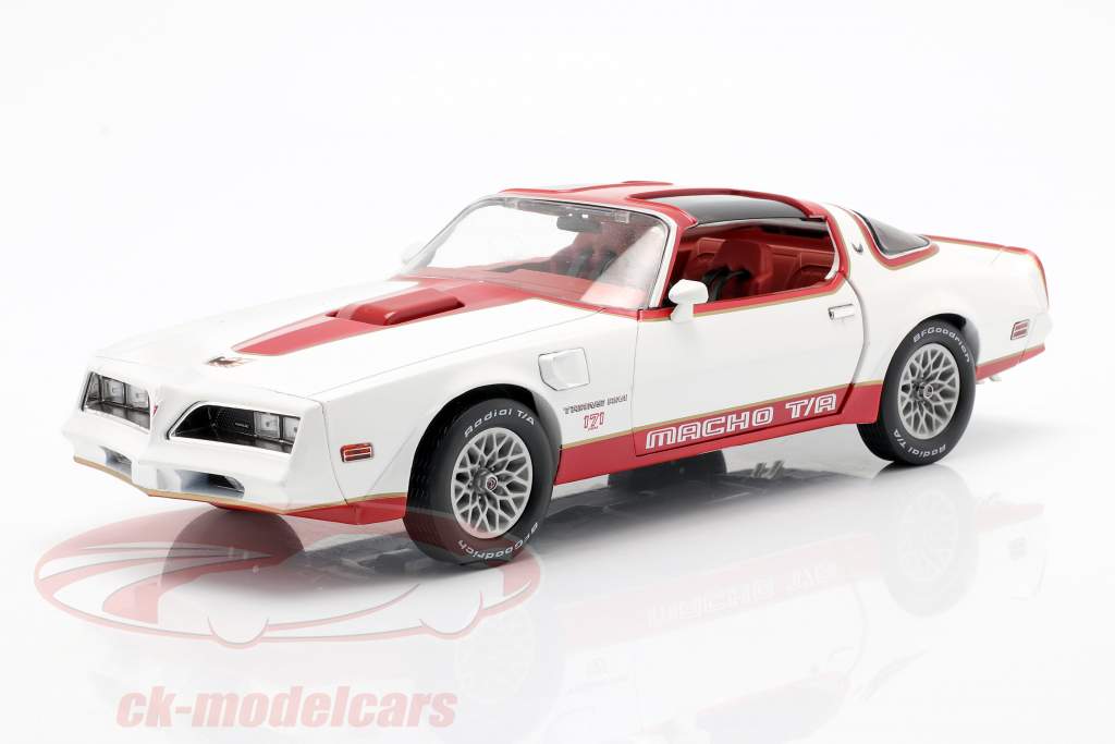 Pontiac Firebird Macho Trans Am 建設年 1978 白い / 赤 1:18 Greenlight