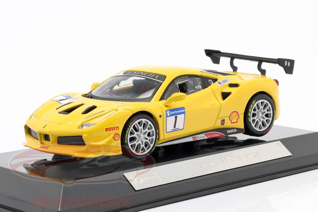 Ferrari 488 Challenge #1 Jaune 1:43 Bburago