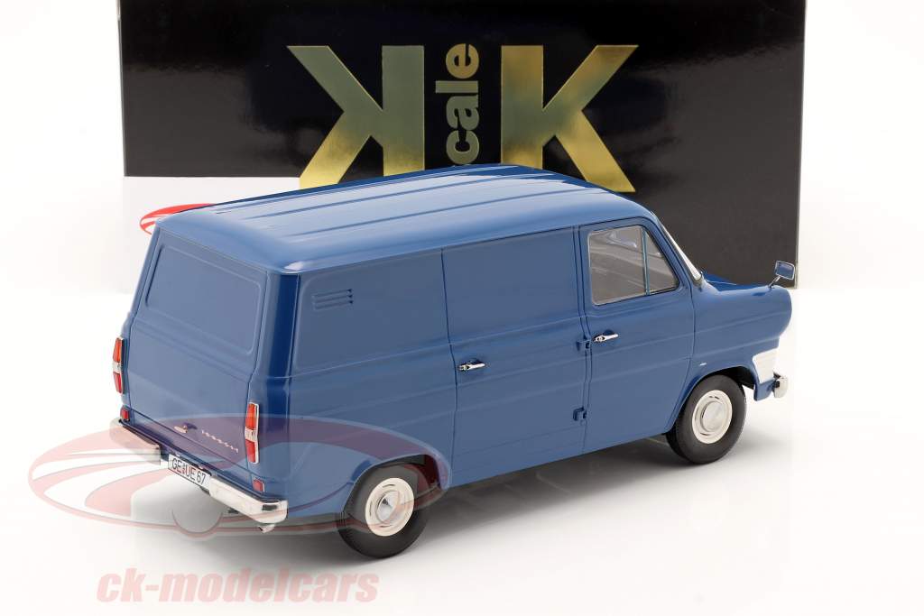 Ford Transit MK1 Van Byggeår 1965 blå 1:18 KK-Scale