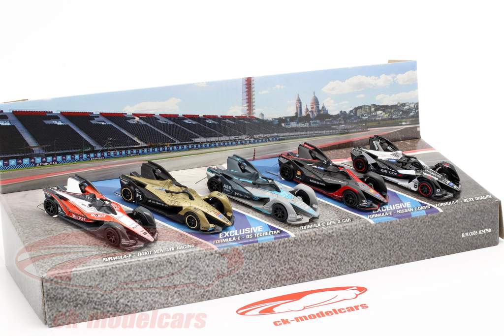 5-Car Set formula E Gen 2 Giftpack 1:64 Majorette