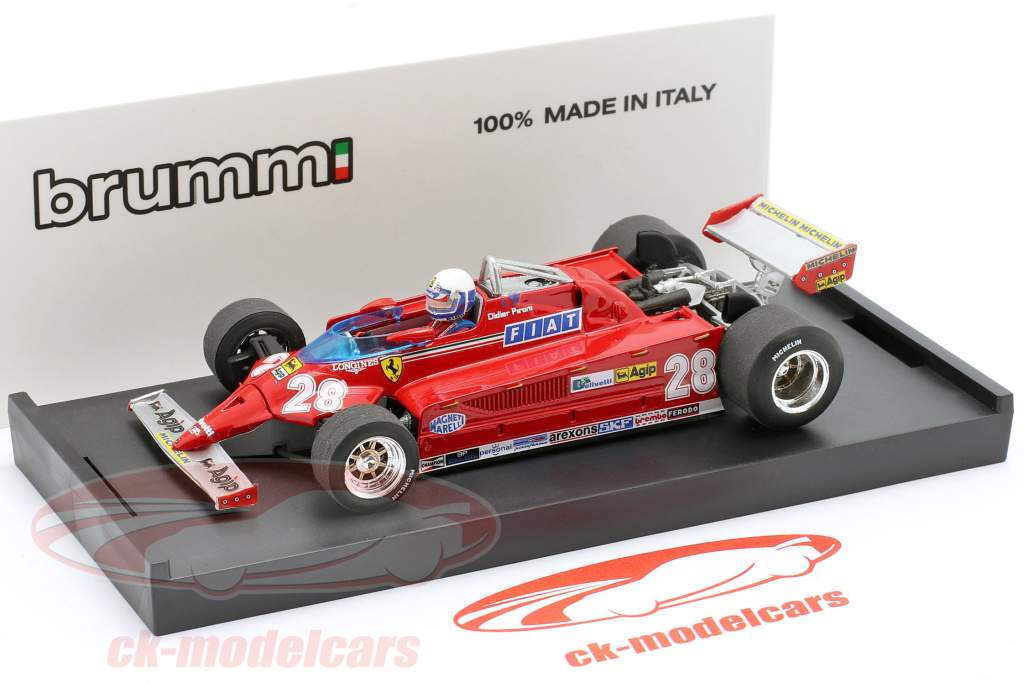 Didier Pironi Ferrari 126CK #28 4. plads Monaco GP formel 1 1981 1:43 Brumm