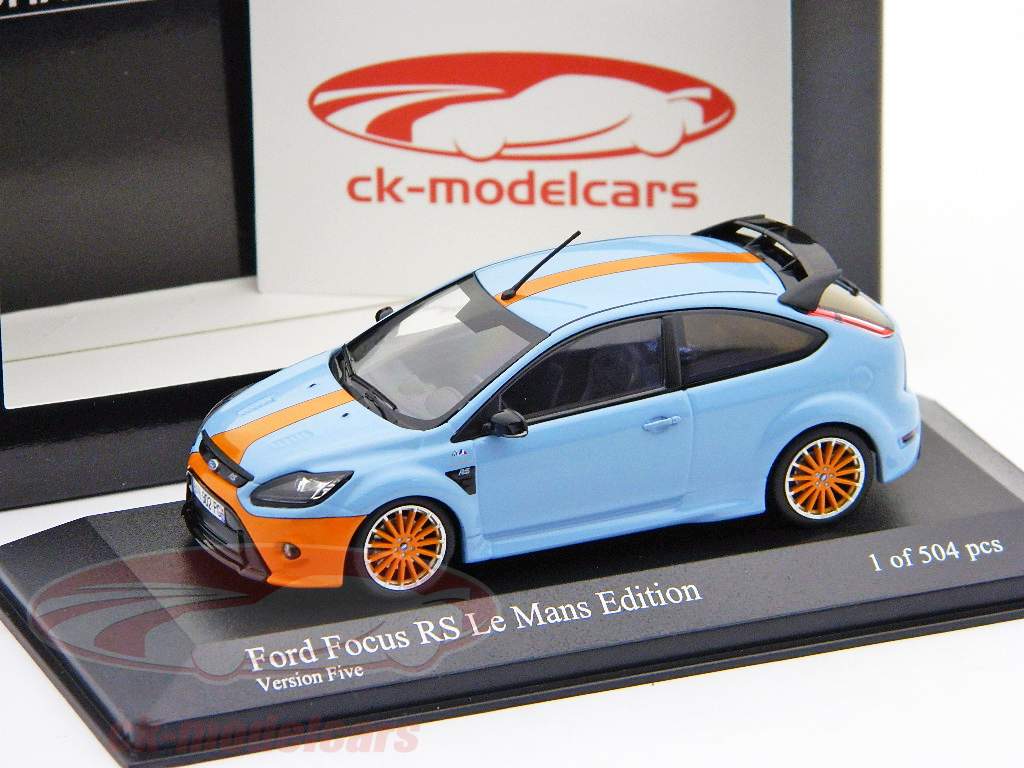 Ford Focus RS Le Mans Classic Edition 2010 GT 40 Design 1968 lyseblå 1:43 PMA