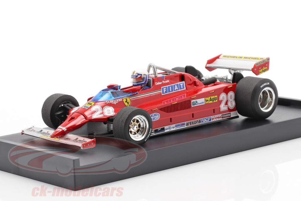 Didier Pironi Ferrari 126CK #28 4. plads Monaco GP formel 1 1981 1:43 Brumm