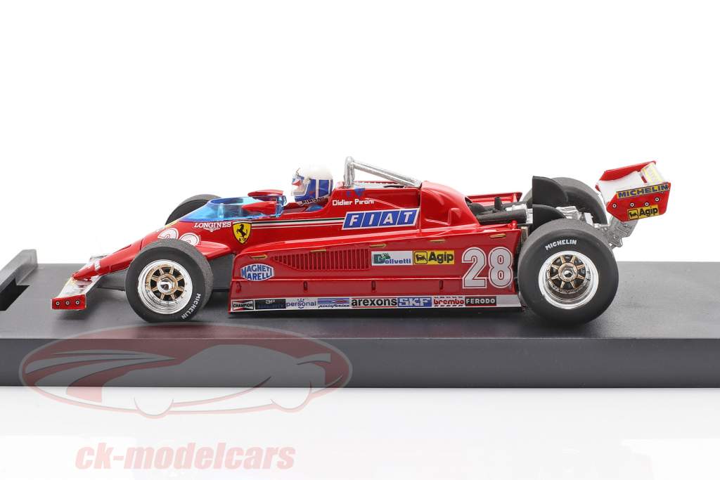 Didier Pironi Ferrari 126CK #28 4. plads Monaco GP formel 1 1981 1:43 Brumm