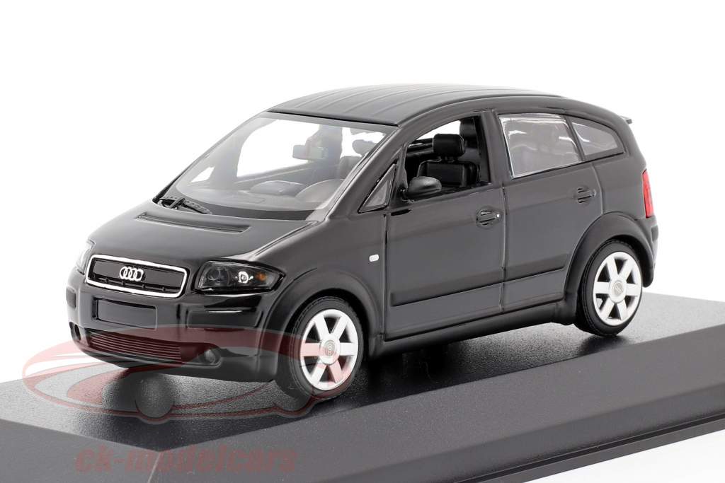 Audi A2 (8Z) Année de construction 2000 noir métallique 1:43 Minichamps