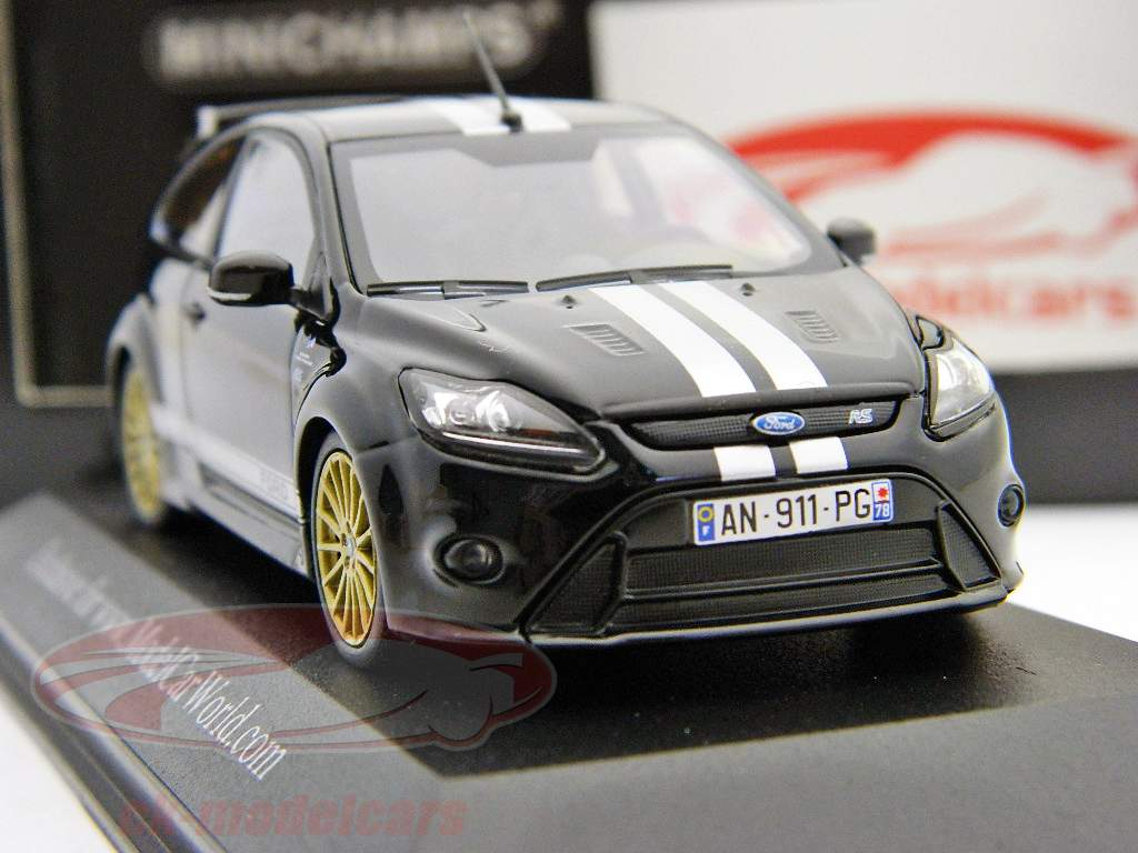 Ford Focus RS Le Mans Classic Udgave 2010 GT40 design 1966 sort 1:43 PMA