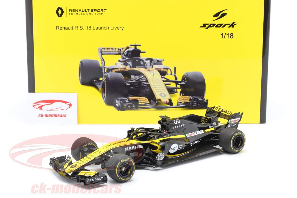 Nico Hülkenberg Renault R.S.18 #27 Launch Version Formel 1 2018 1:18 Spark