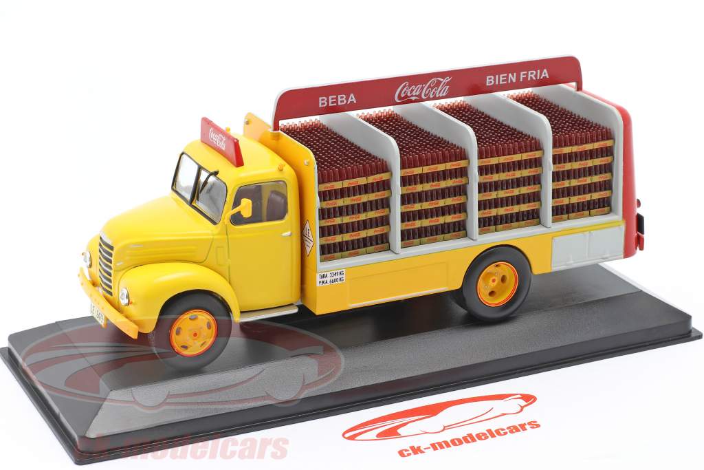 Ebro B-45 camion Coca-Cola Année de construction 1962 Jaune / rouge 1:43 Altaya
