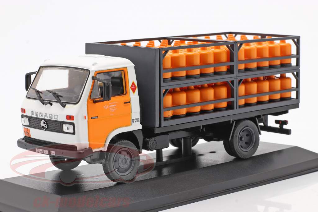 Pegaso Ekus un camion Repsol Butano Année de construction 1988 blanc / Jaune 1:43 Altaya