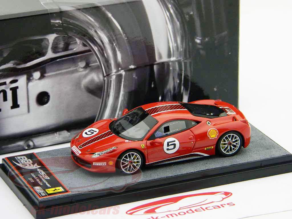 Ferrari 458 Challenge #5 Lancement Version 2010 rouge / rouge 1:43 BBR