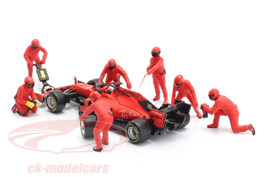 formule 1 Pit bemanning karakters Set #1 team rood 1:43 American Diorama