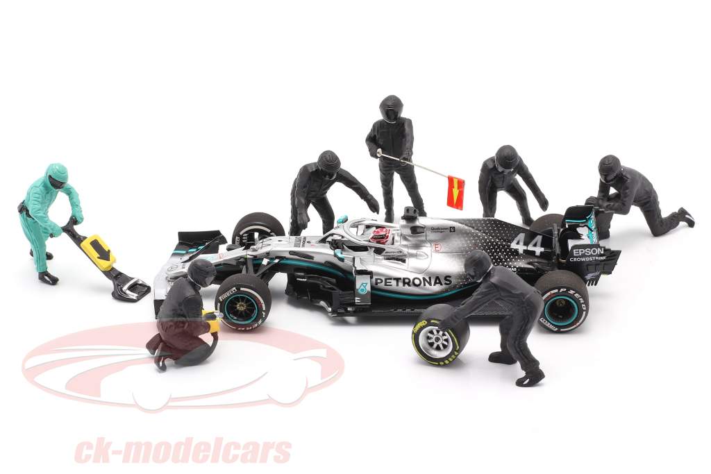 Formula 1 Pit crew characters set #1 Team Black 1:43 American Diorama