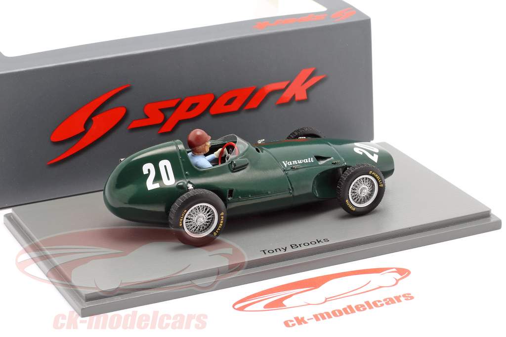Tony Brooks Vanwall VW57 #20 2nd Monaco GP Formel 1 1957 1:43 Spark