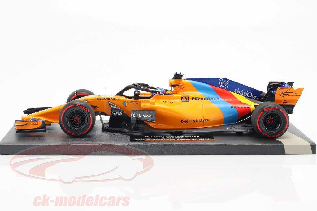 F. Alonso McLaren MCL33 #14 Almost Last F1 Race Abu Dhabi 2018 1:18 Minichamps