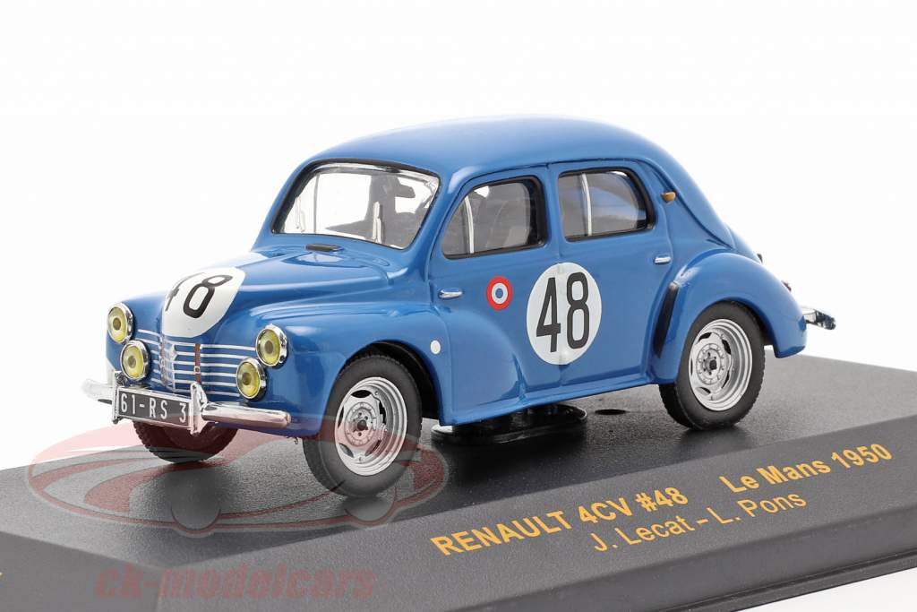 Renault 4CV #48 Le Mans 1950 Lecat, Pons 1:43 Ixo