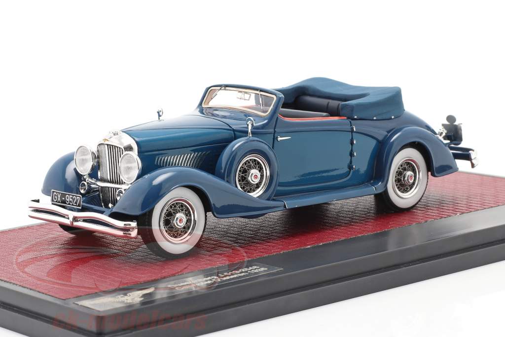 Duesenberg J-519-2548 Cabriolet D'Ieteren Open Top 1935 blau 1:43 Matrix