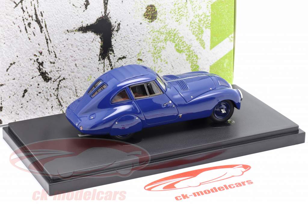 BMW 328 Strømlinjer Test bil Byggeår 1937 blå 1:43 AutoCult