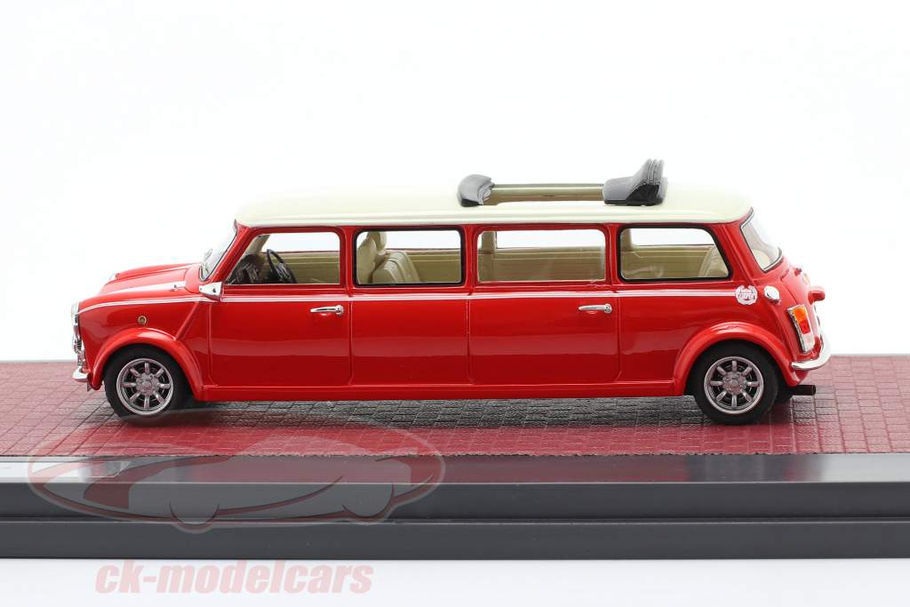 Mini Cooper Limousine Année de construction 1995 rouge / blanc 1:43 Matrix
