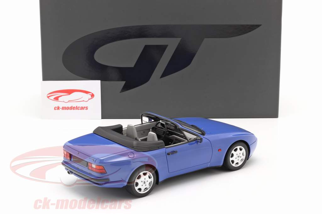 Porsche 944 Turbo Cabriolet S2 år 1989 maritim blå 1:18 GT-Spirit