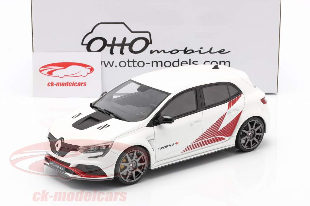 Renault Megane Trophy-R Pack Carbon год 2019 белый / красный 1:18 OttOmobile
