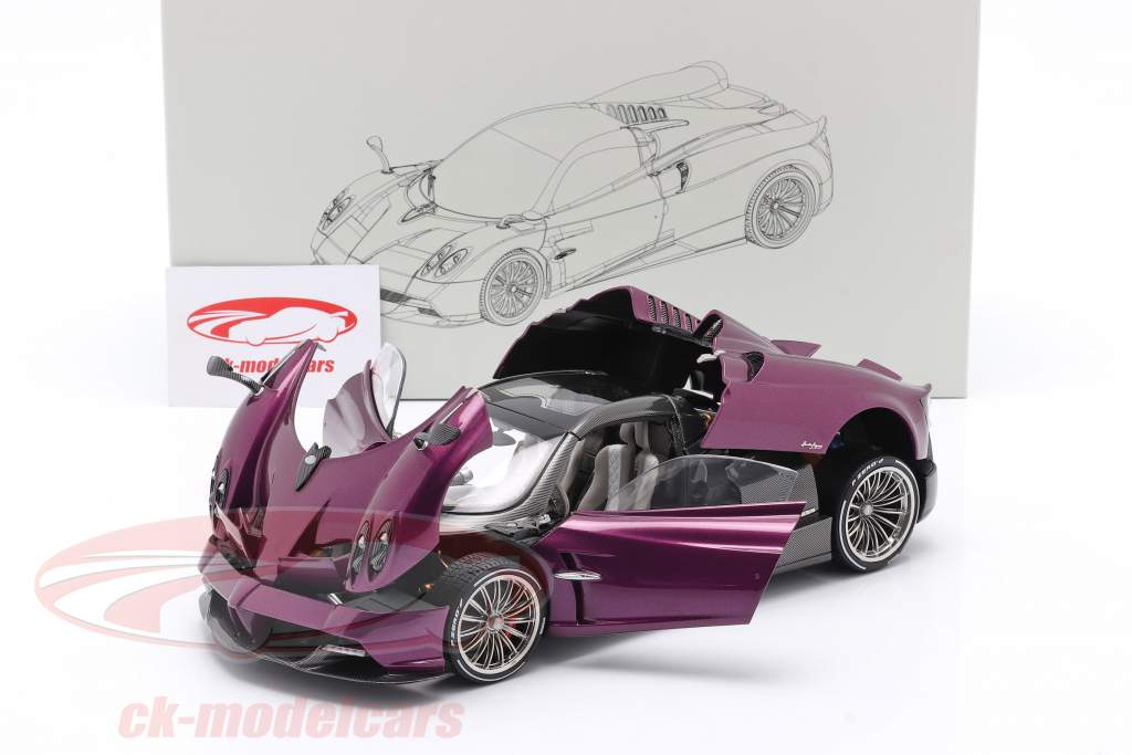 Pagani Huayra Roadster Ano de construção 2018 roxa metálico 1:18 LCD Models