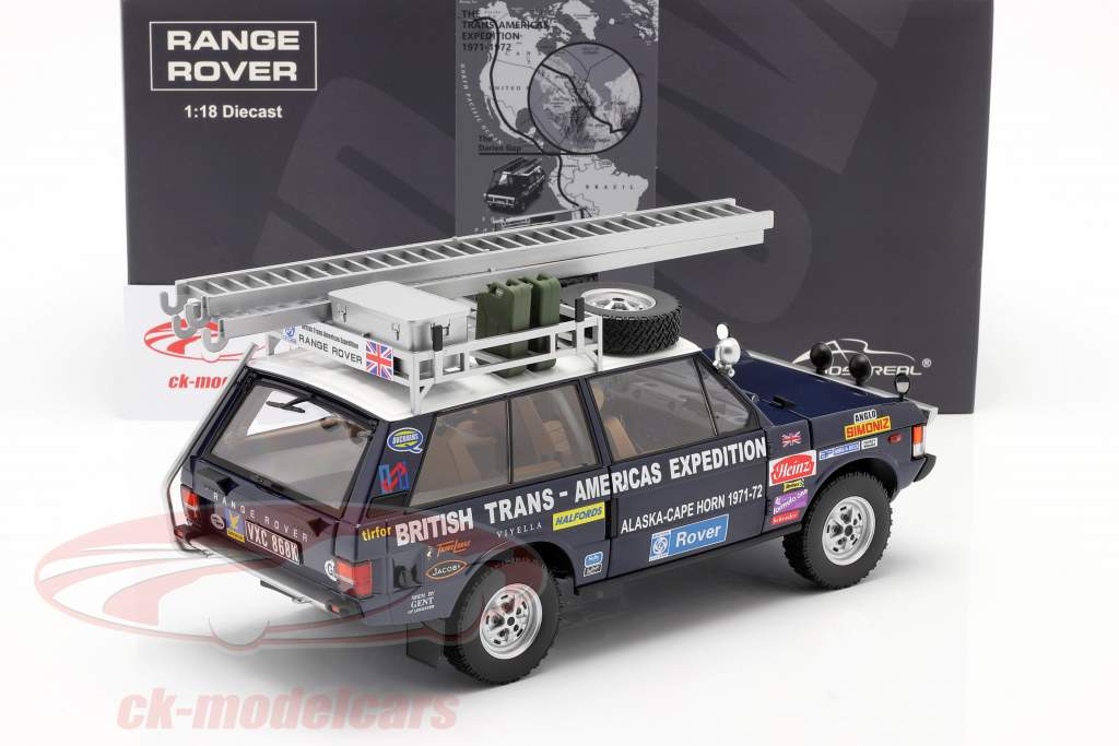 Land Rover Range Rover British Trans-Americas Expedition 1971-72 1:18 Presque réel