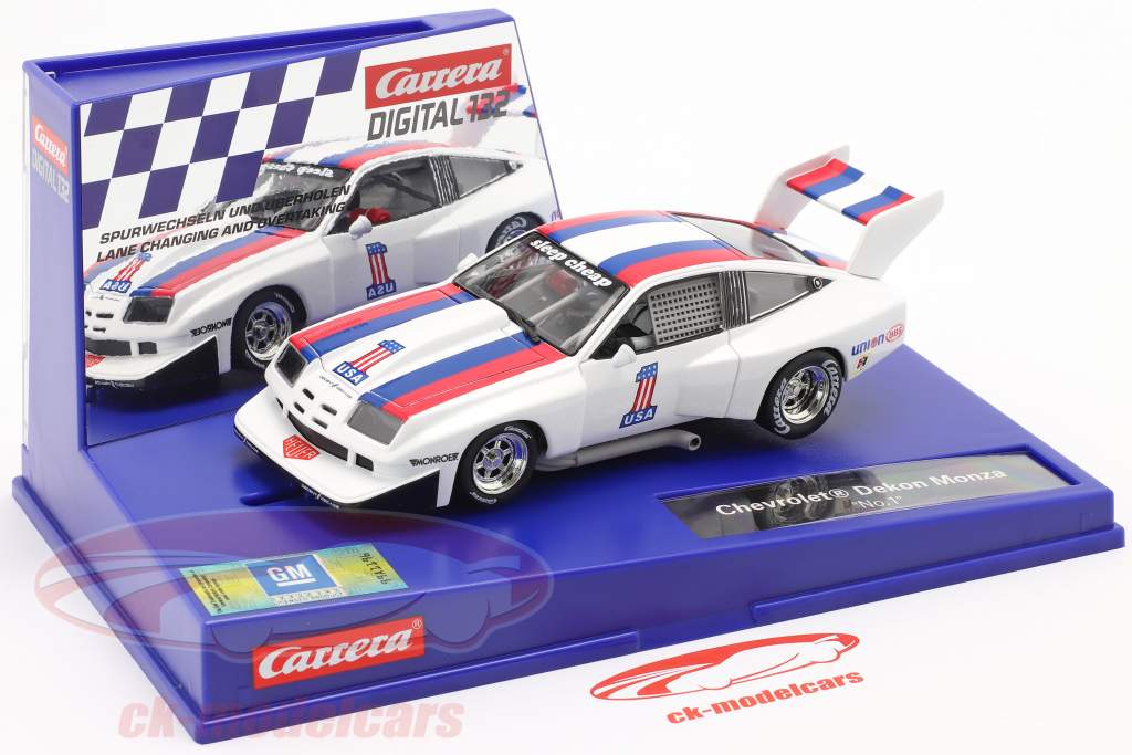 Digital 132 SlotCar Chevrolet Dekon Monza #1 white / blue / red 1:32 Carrera
