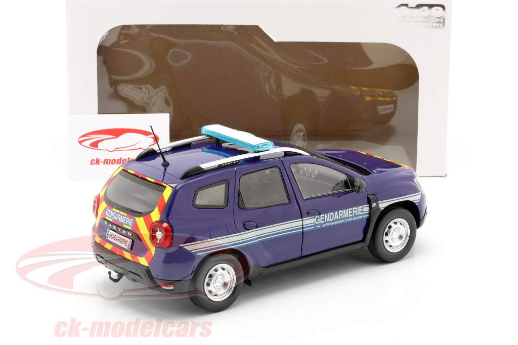 Dacia Duster MK2 ジェンダーマリー 建設年 2018 青い 1:18 Solido