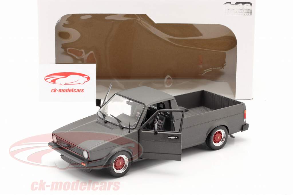 Volkswagen VW Caddy MK1 Custom II year 1982 mat dark grey 1:18 Solido