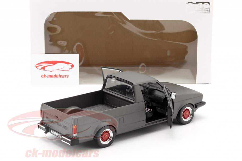 Volkswagen VW Caddy MK1 Custom II year 1982 mat dark grey 1:18 Solido