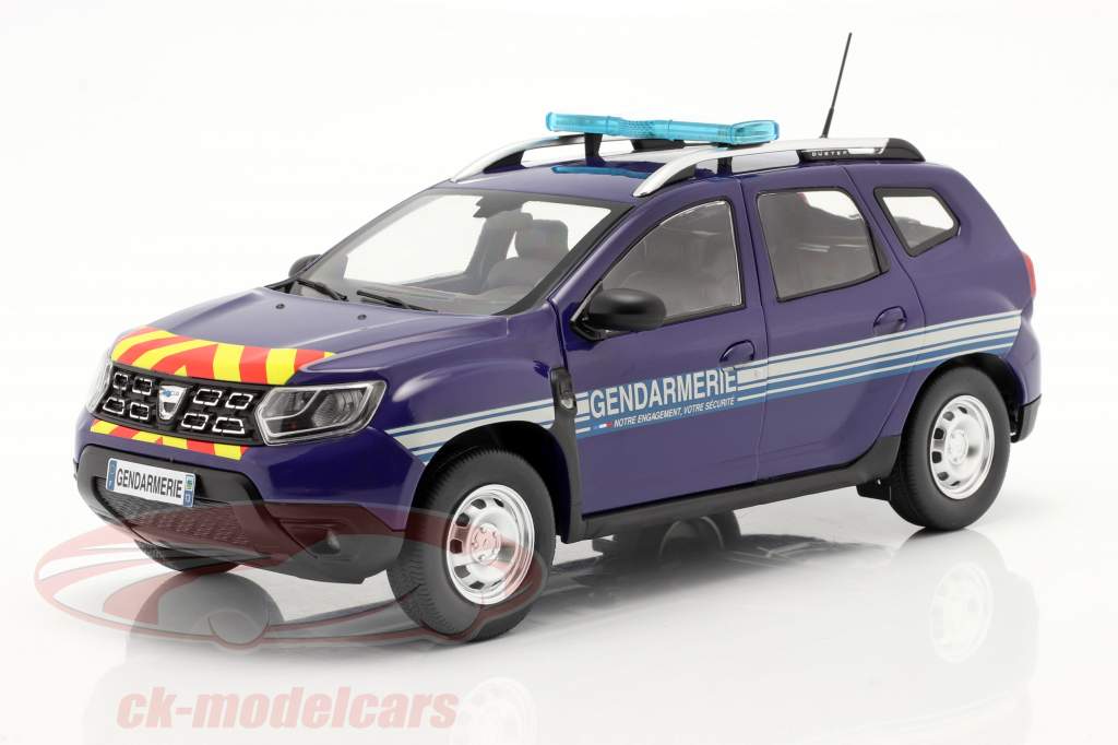 Dacia Duster MK2 Gendarmería Año de construcción 2018 azul 1:18 Solido