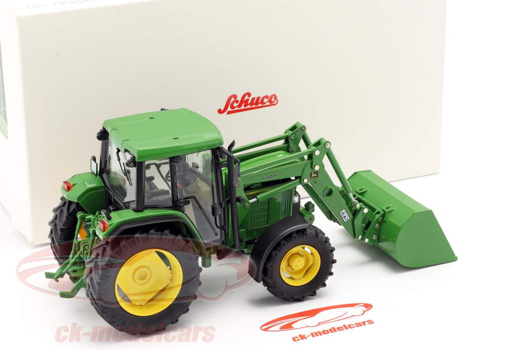 John Deere 6300 traktor Med Frontlæsser Byggeår 1992-97 grøn 1:32 Schuco