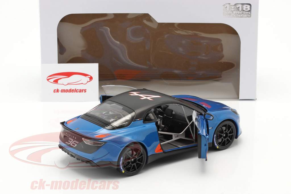 Alpine A110 Cup #36 Launch Livery 2019 blå / orange / sort 1:18 Solido