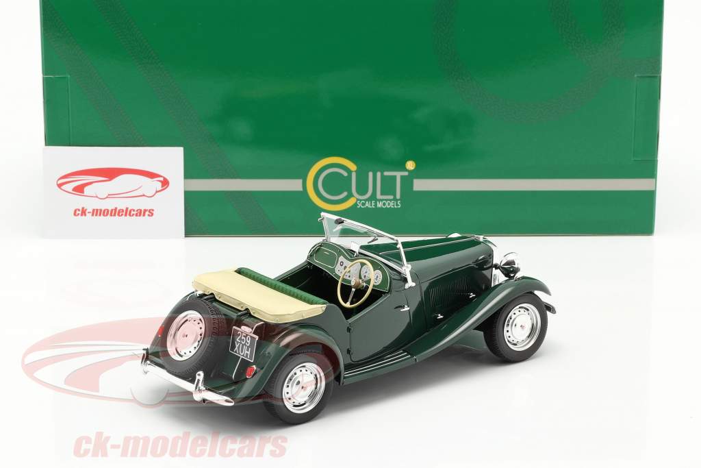 MG TD RHD Byggeår 1953 woodland grøn 1:18 Cult Scale